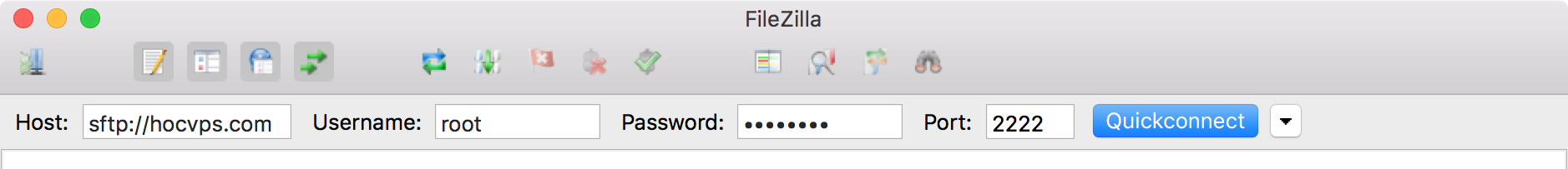 FileZilla Quick Connect