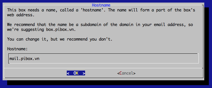 Mail-in-a-Box Hostname